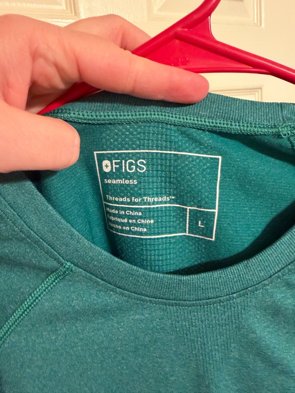 Figs Salta Seamless Long sleeve Underscrub in Deep Teal Tee Size L - Picture 2 of 4